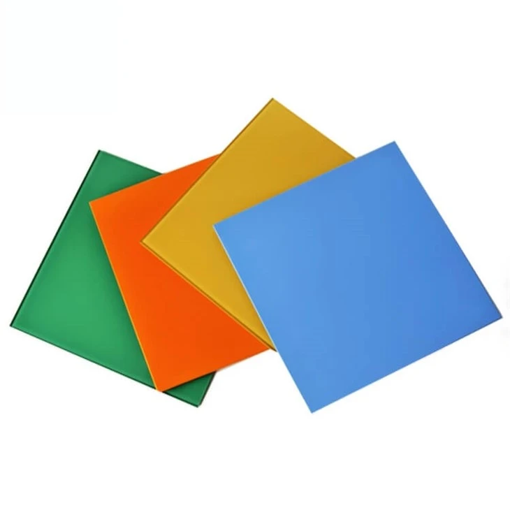 colorful back painted glass